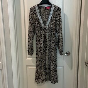 Monsoon Black and Silver Long Sleeve Dress